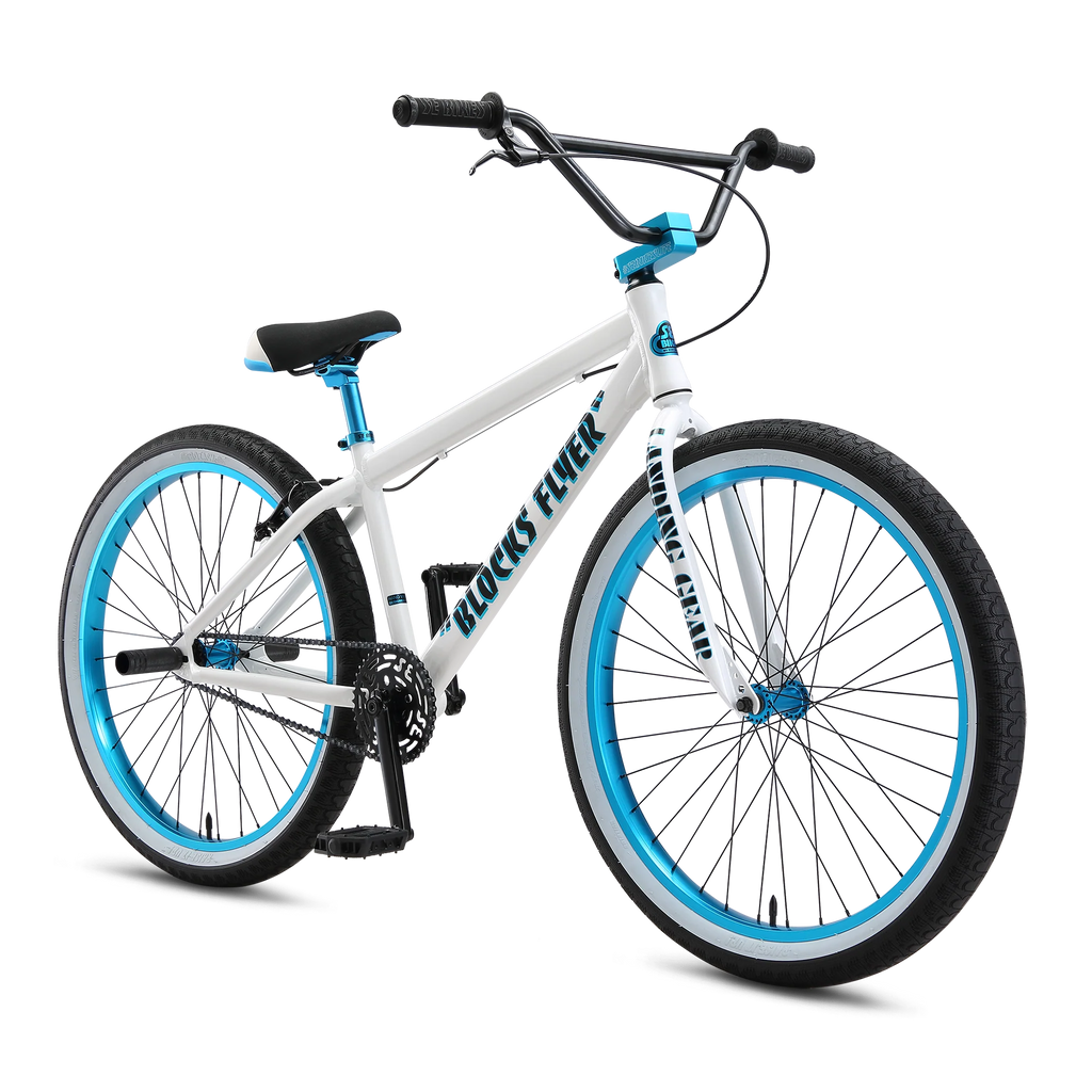 SE BIKES BLOCKS FLYER 26 White Blue Inky s Bicycles