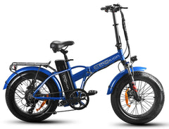 EcoMotion MINI Pro E-Fat Bike Electric Foldable Bicycle Blue- Pick up in store only