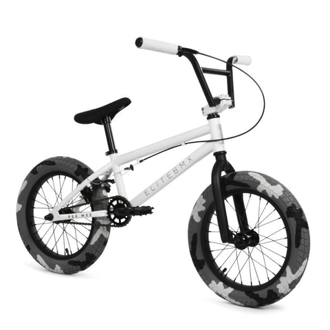Elite BMX Pee Wee 16" - White Combat - In Store Pickup Only